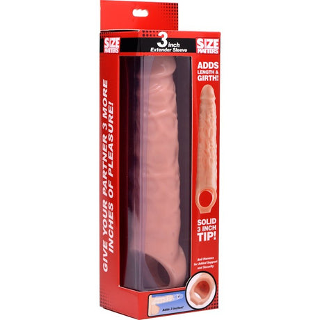 3in Extender Sleeve Flesh - Adult Toys