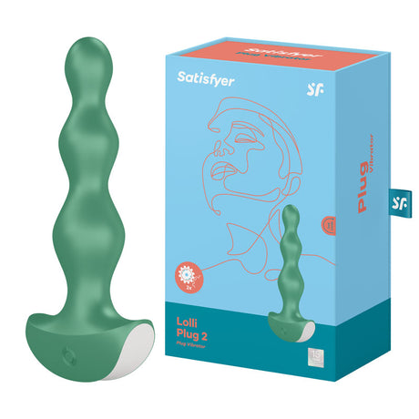 Satisfyer Lolli-Plug 2 - Green Vibrating Anal Beads - Naughty by Nature Adult Store