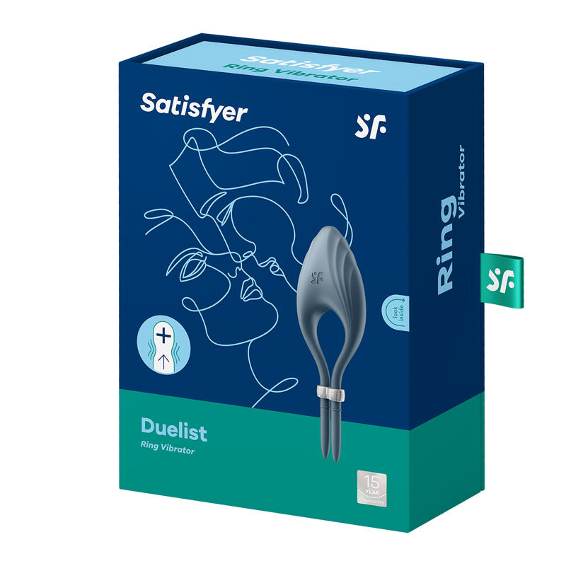 Satisfyer Duelist - Dark Blue Vibrating Adjustable Lasso Cock Ring - Naughty by Nature Adult Store