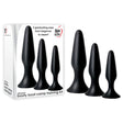 Adam & Eve Silicone Booty Boot Camp Training Kit - Black Butt Plugs - Set of 3 Sizes - Naughty by Nature Adult Store