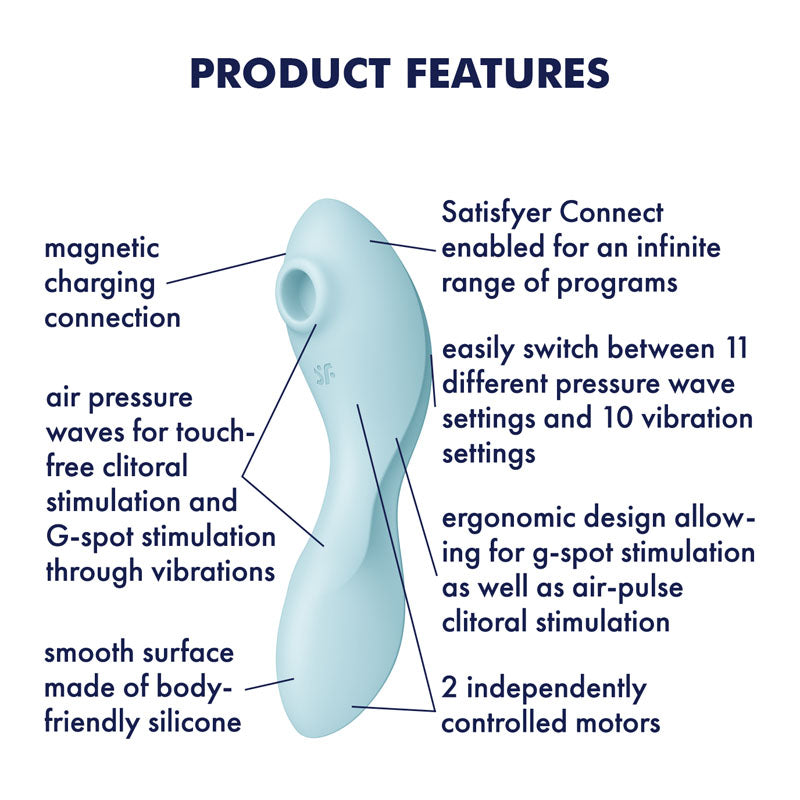 Satisfyer Curvy Trinity 5 -  Air Pulse Stimulator & Vibrator with App Control - Naughty by Nature Adult Store