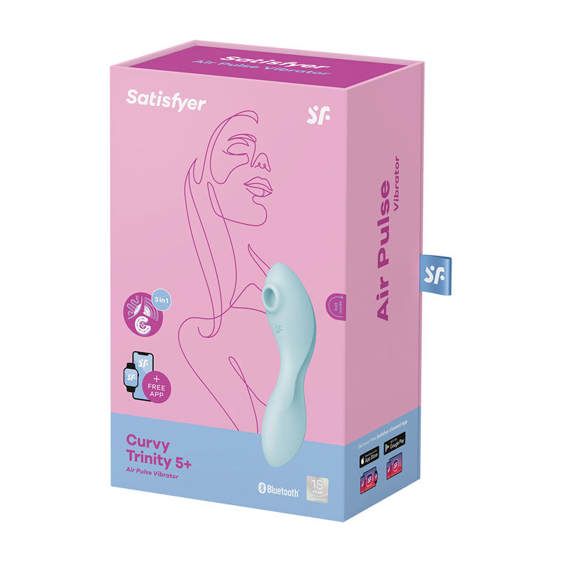 Satisfyer Curvy Trinity 5 -  Air Pulse Stimulator & Vibrator with App Control - Naughty by Nature Adult Store