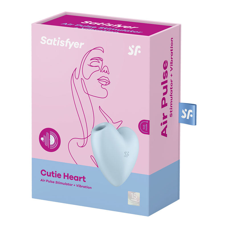 Satisfyer Cutie Heart - Rechargeable Air Pulsation Stimulator with Vibration - Naughty by Nature Adult Store