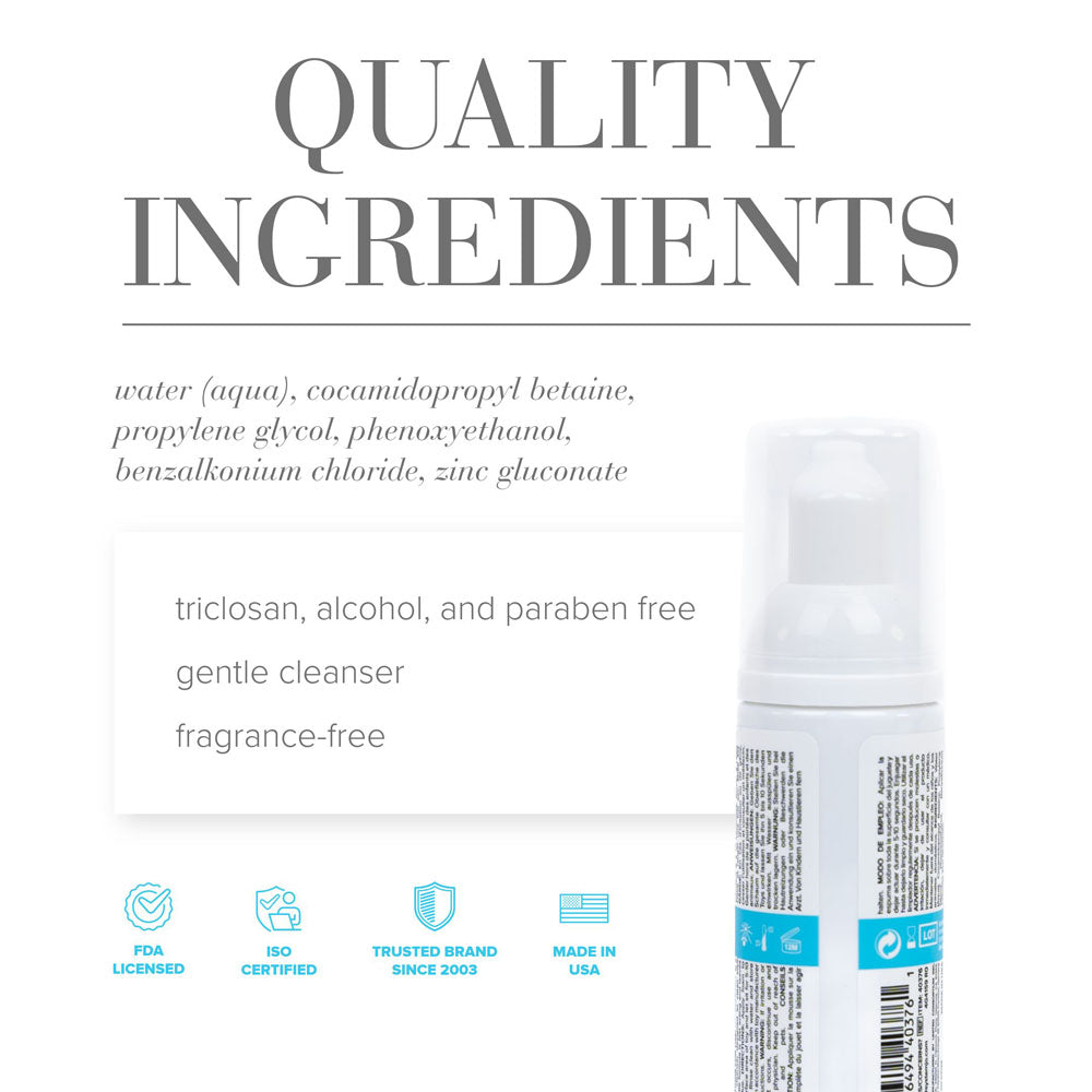 JO Refresh Foaming Toy Cleaner 50 Milliliters Safe Gentle