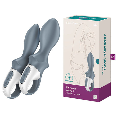 Satisfyer Air Pump Booty 1 - Grey Inflatable Anal Vibrator