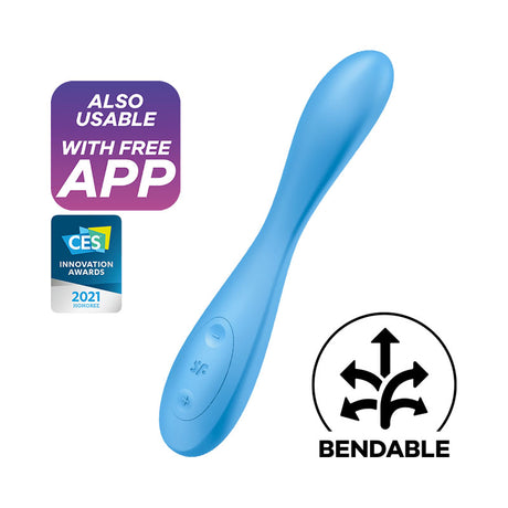 Satisfyer G-Spot Flex 4 - Blue USB Rechargeable Vibrator with App Control - Naughty by Nature Adult Store