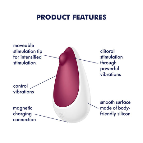 Satisfyer Spot On 3 - Berry USB Rechargeable Stimulator - Naughty by Nature Adult Store
