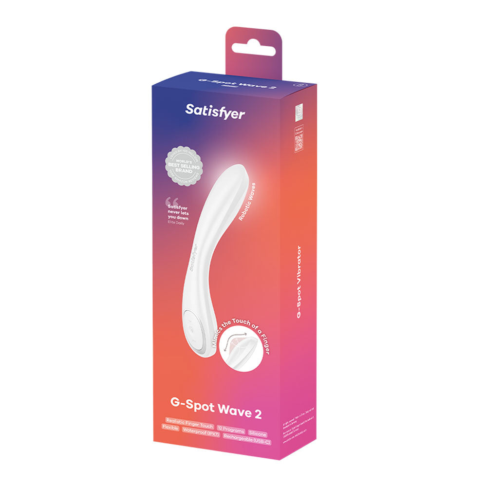 Satisfyer G-Spot Wave 2 - White Rechargeable Flicking Tip Vibrator