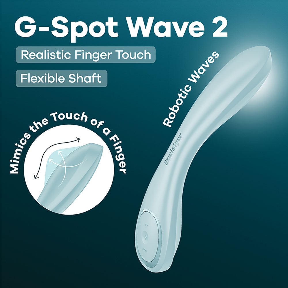 Satisfyer G-Spot Wave 2 - Ice Blue Flicking Tip Vibrator