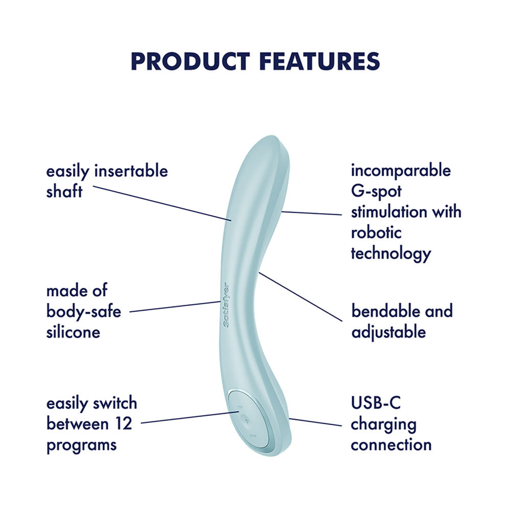 Satisfyer G-Spot Wave 2 - Ice Blue Flicking Tip Vibrator