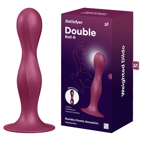 Satisfyer Doule Ball-R - Red - Red Anal Plug - Naughty by Nature Adult Store