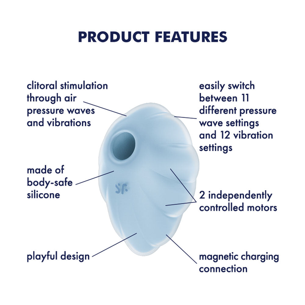 Satisfyer Cloud Dancer - Rechargeable Vibrating Air Pulse Stimulator - Naughty by Nature Adult Store