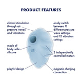 Satisfyer Cloud Dancer - Rechargeable Vibrating Air Pulse Stimulator - Naughty by Nature Adult Store