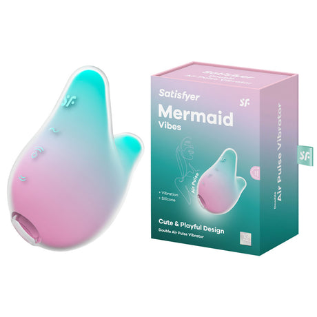 Satisfyer Mermaid Vibes - Mint/Pink - Air Pulse Stimulator - Naughty by Nature Adult Store