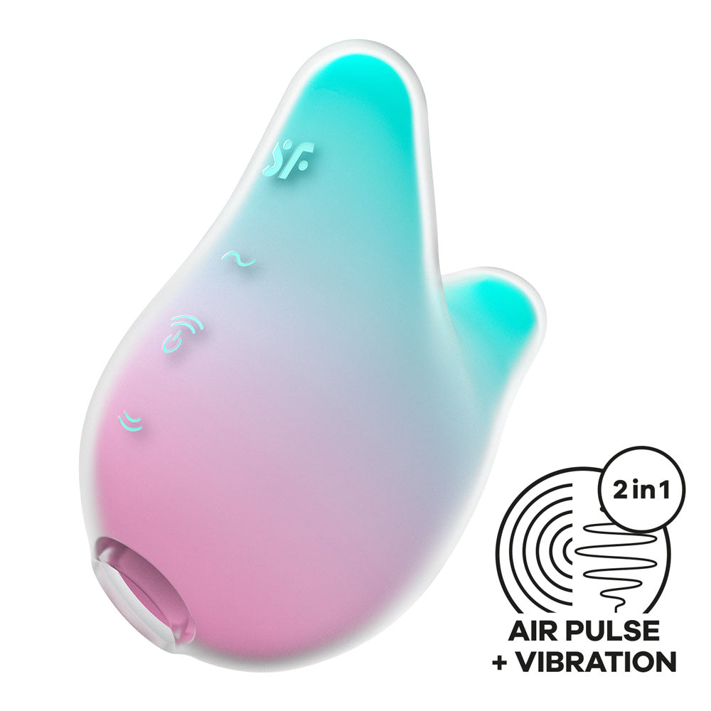 Satisfyer Mermaid Vibes - Mint/Pink - Air Pulse Stimulator - Naughty by Nature Adult Store