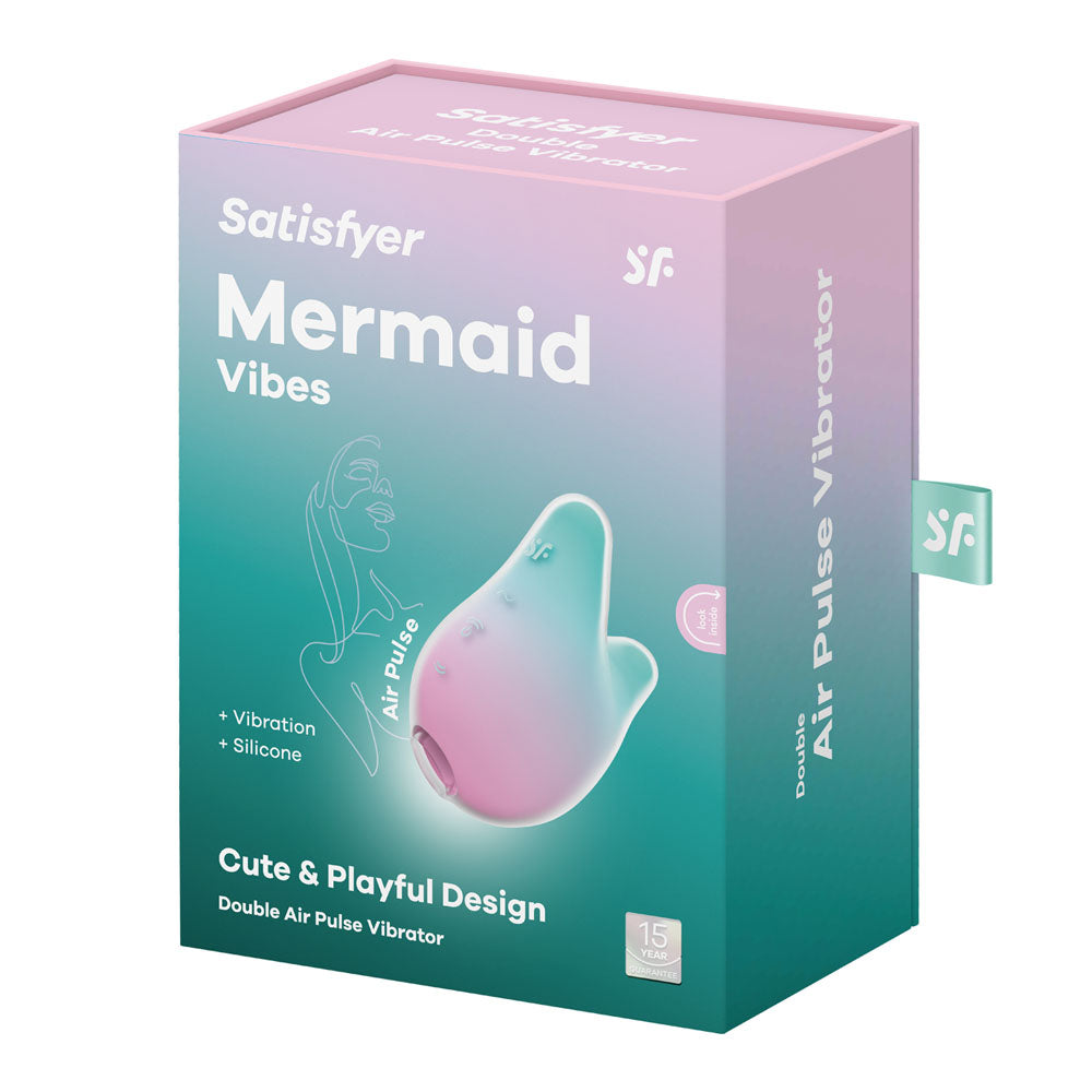 Satisfyer Mermaid Vibes - Mint/Pink - Air Pulse Stimulator - Naughty by Nature Adult Store