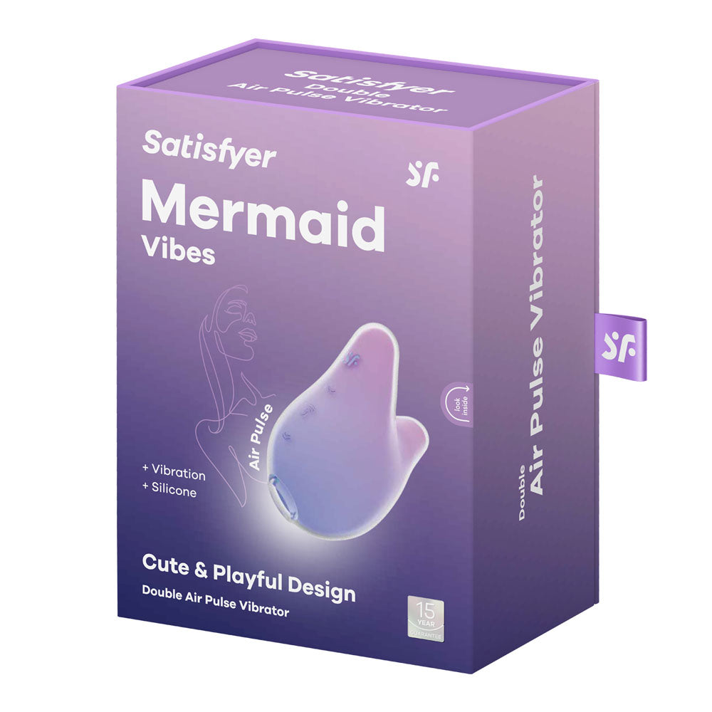 Satisfyer Mermaid Vibes - Violet/Pink - Air Pulse Stimulator - Naughty by Nature Adult Store