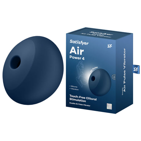 Satisfyer Air Power 4 - Navy USB Rechargeable Air Pulse Stimulator - Naughty by Nature Adult Store