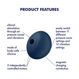 Satisfyer Air Power 4 - Navy USB Rechargeable Air Pulse Stimulator - Naughty by Nature Adult Store