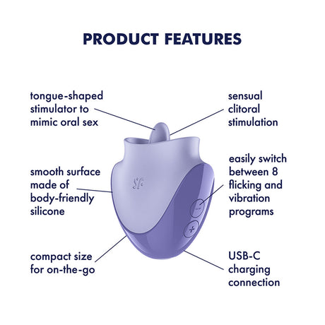 Satisfyer Tongue Dancer - Purple Flicking Stimulator
