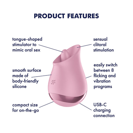 Satisfyer Tongue Player - Pink Flicking Stimulator