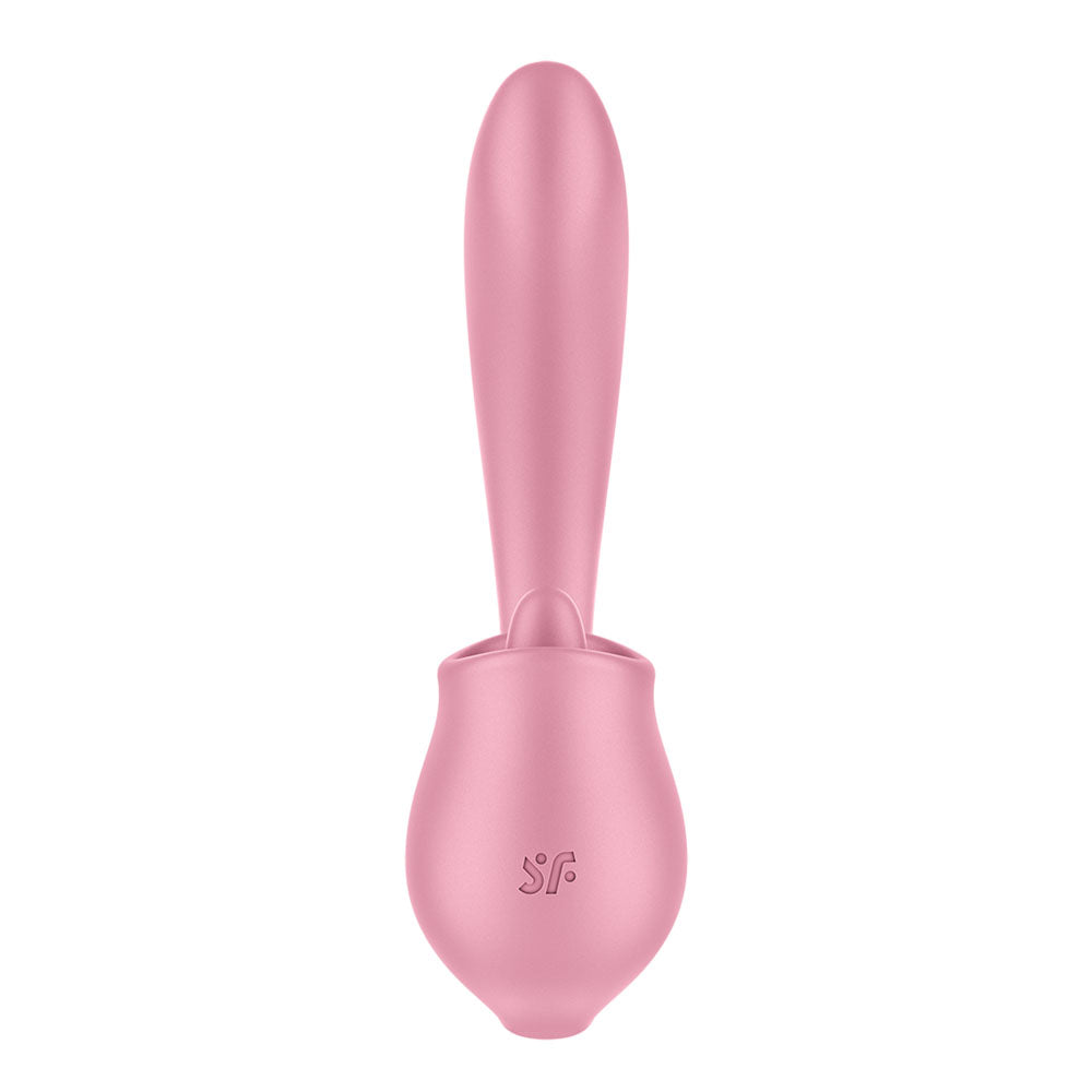 Satisfyer Tongue Genius - Pink Vibrator with Flicking Clit Stimulator