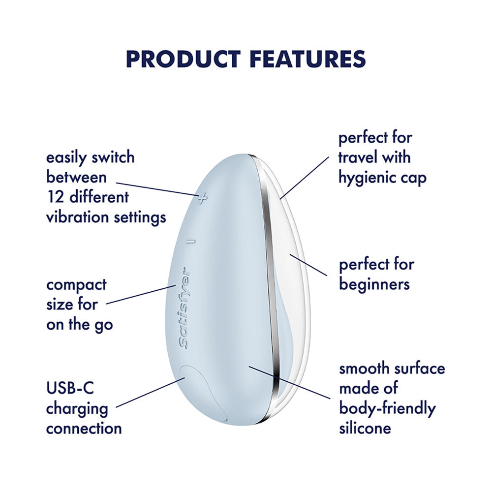 Satisfyer Drop To Go - Blue Rechargeable Clitoral Stimulator