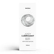 Satisfyer Boogy Booty water-based anal lubricant in a 300ml white bottle with a silver graphic.