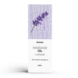 A 250ml box of Satisfyer Lavender Massage Oil featuring a purple lavender illustration.
