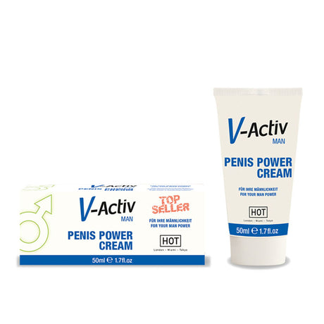 HOT V-activ Penis Power Cream - Enhancer Cream for Men - 50 ml Tube - Naughty by Nature Adult Store