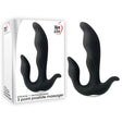 Adam & Eve 3-Point Prostate Massager - Black USB Rechargable Vibrating Prostate Massager - Naughty by Nature Adult Store