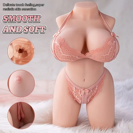 Liquid TPE Soft Busty Breast E - Cup Sex Doll Torso