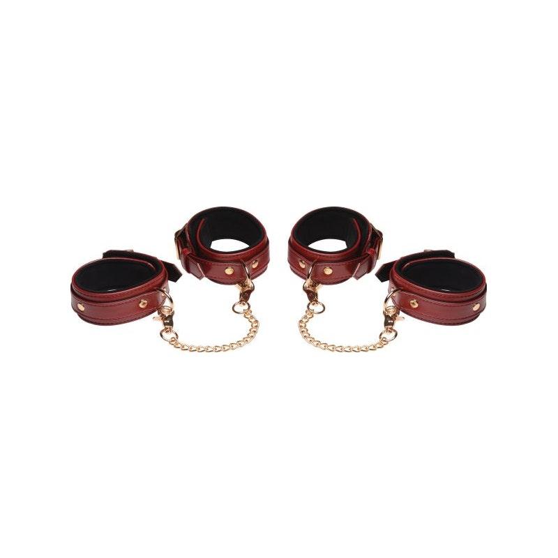 6 Pc Bondage Set Burgundy - Naughty by Nature Adult Store