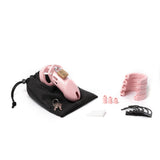 CB-3000 Chastity Pink 3 Inch Cock Cage Kit