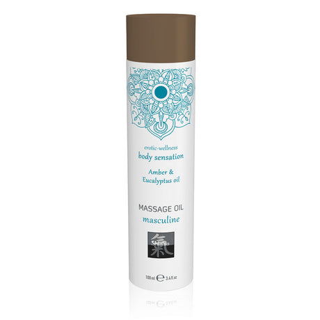 SHIATSU Massage Oil - Masculine - Amber & Eucalyptus Oil Scented - 100 ml - Naughty by Nature Adult Store
