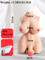 Shemale Half Body Torso Sex Doll With Realistic TPE Skin 11.5 Kg