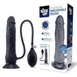 7.5 Inch Inflatable Dildo With Balls Black 20.3 Cm Inflatable Dong - DONGS