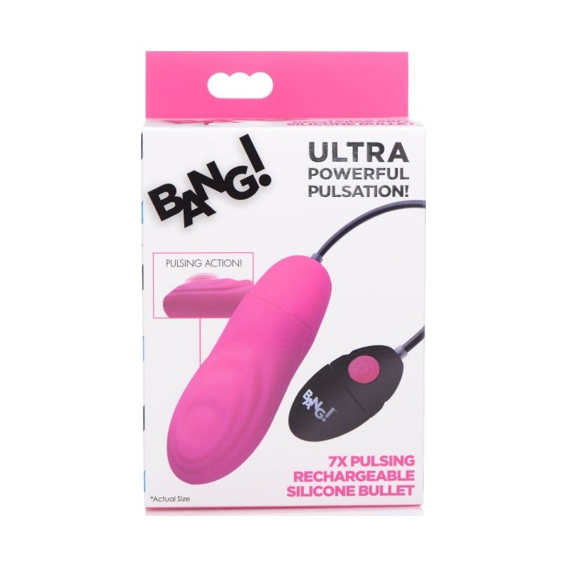 7X Pulsing Rechargeable Bullet Pink - Adult Toys
