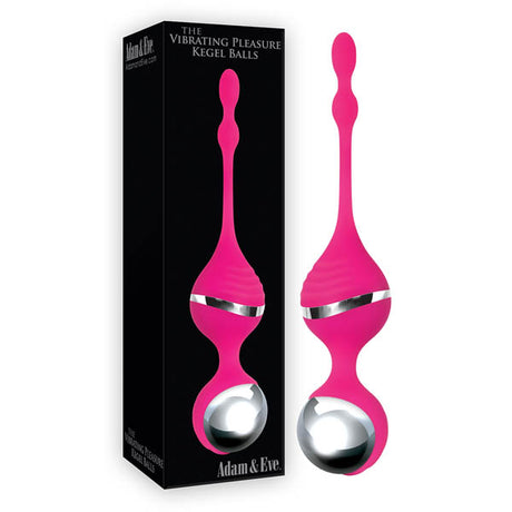 Adam & Eve Vibrating Pleasure Kegel Balls - Pink USB Rechargeable Kegel Balls - Naughty by Nature Adult Store