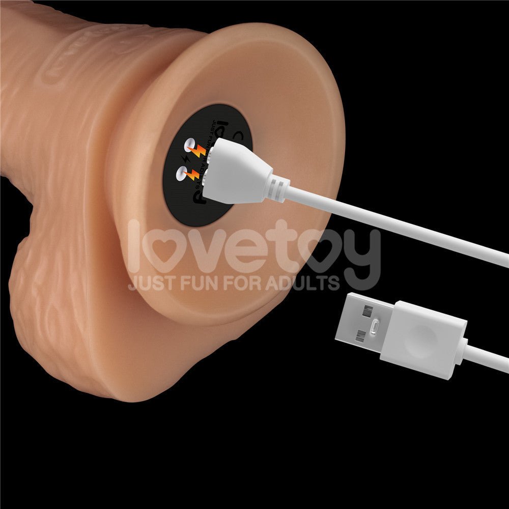 8.5 Inch Power Basics USB Rechargeable Vibrating Dong - DONGS