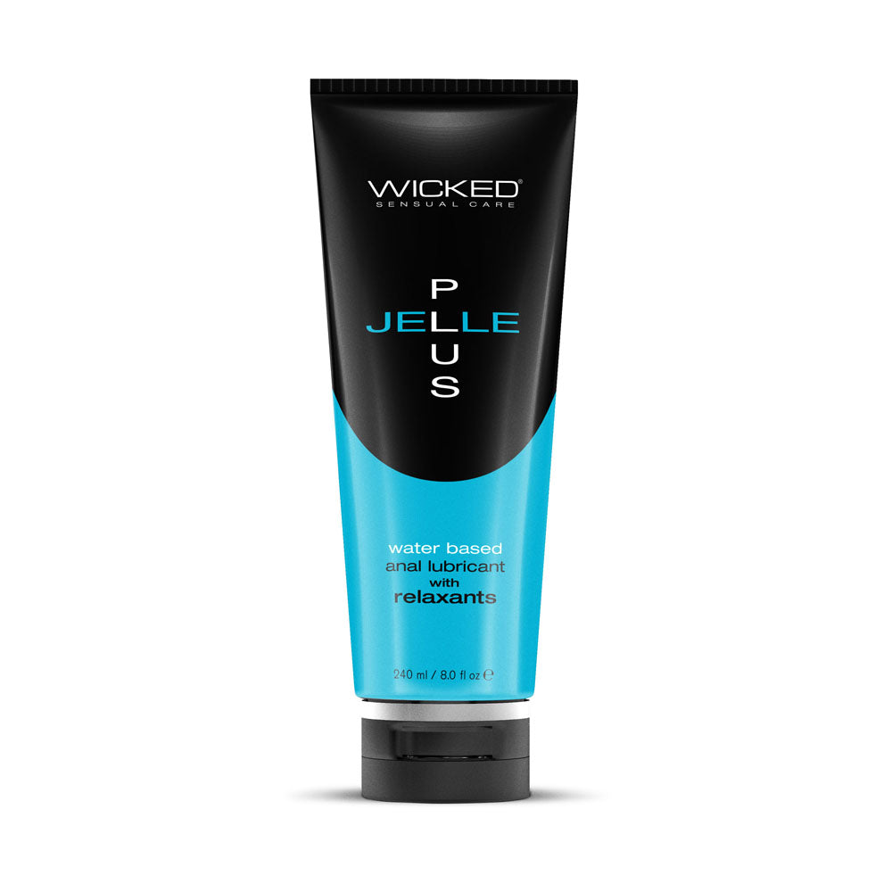 Wicked Jelle Plus - Relaxing Water Based Anal Lubricant - 240 ml Bottle - Naughty by Nature Adult Store