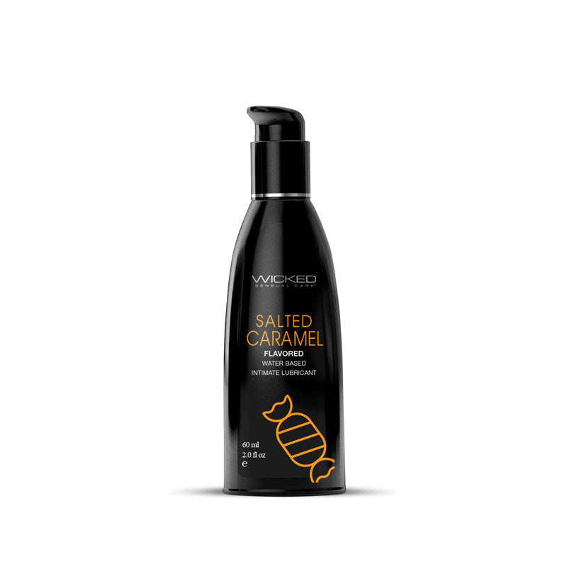 Wicked Aqua Salted Caramel Flavoured Lubricant - 60 ml (2 oz) Bottle - Naughty by Nature Adult Store