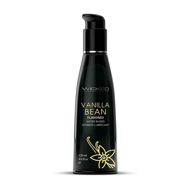 Wicked Aqua Vanilla Bean Flavoured Lubricant - 120 ml (4 oz) Bottle - Naughty by Nature Adult Store