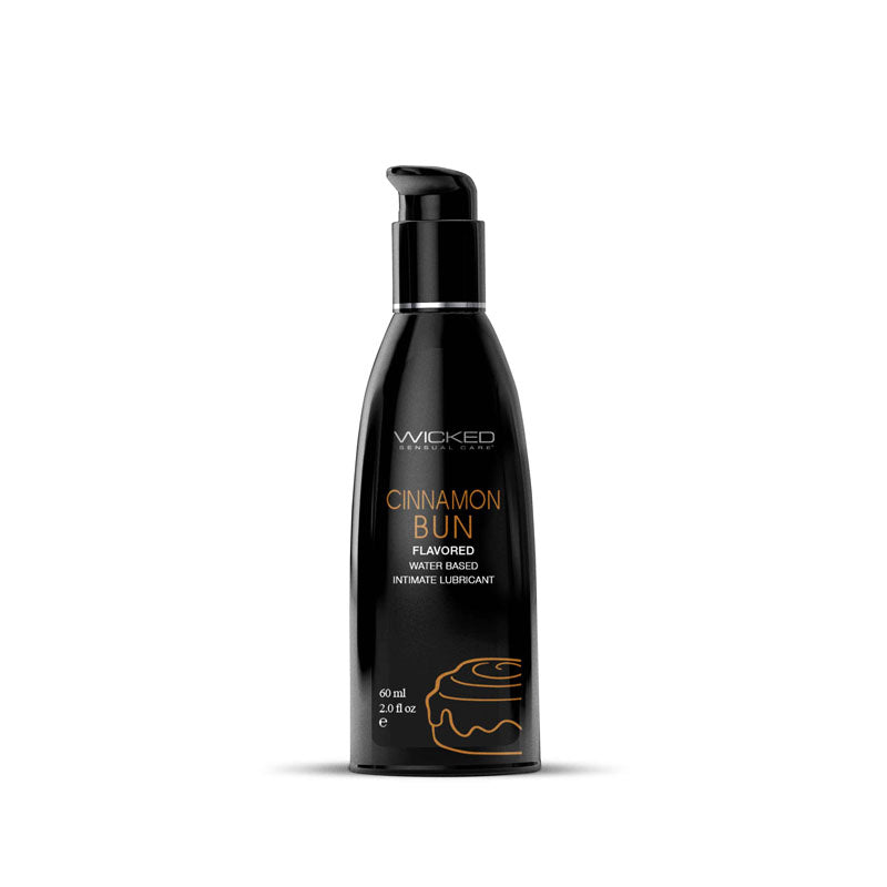 Wicked Aqua Cinnamon Bun Flavoured Lubricant - 60 ml (2 oz) Bottle - Naughty by Nature Adult Store