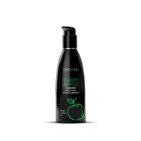 Wicked Aqua Candy Apple Flavoured Lubricant - 60 ml (2 oz) Bottle - Naughty by Nature Adult Store