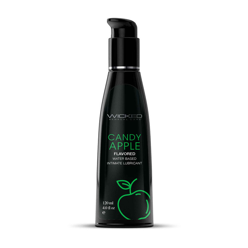 Wicked Aqua Candy Apple Flavoured Lubricant - 120 ml (4 oz) Bottle - Naughty by Nature Adult Store