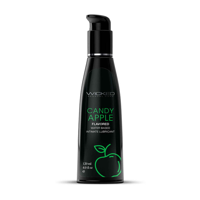 Wicked Aqua Candy Apple Flavoured Lubricant - 120 ml (4 oz) Bottle - Naughty by Nature Adult Store