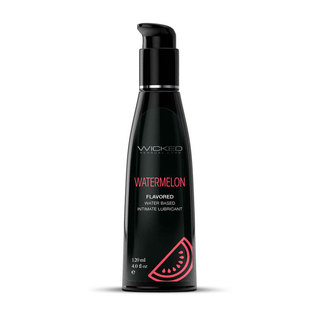 Wicked Aqua Watermelon Flavoured Lubricant - 120 ml (4 oz) Bottle - Naughty by Nature Adult Store
