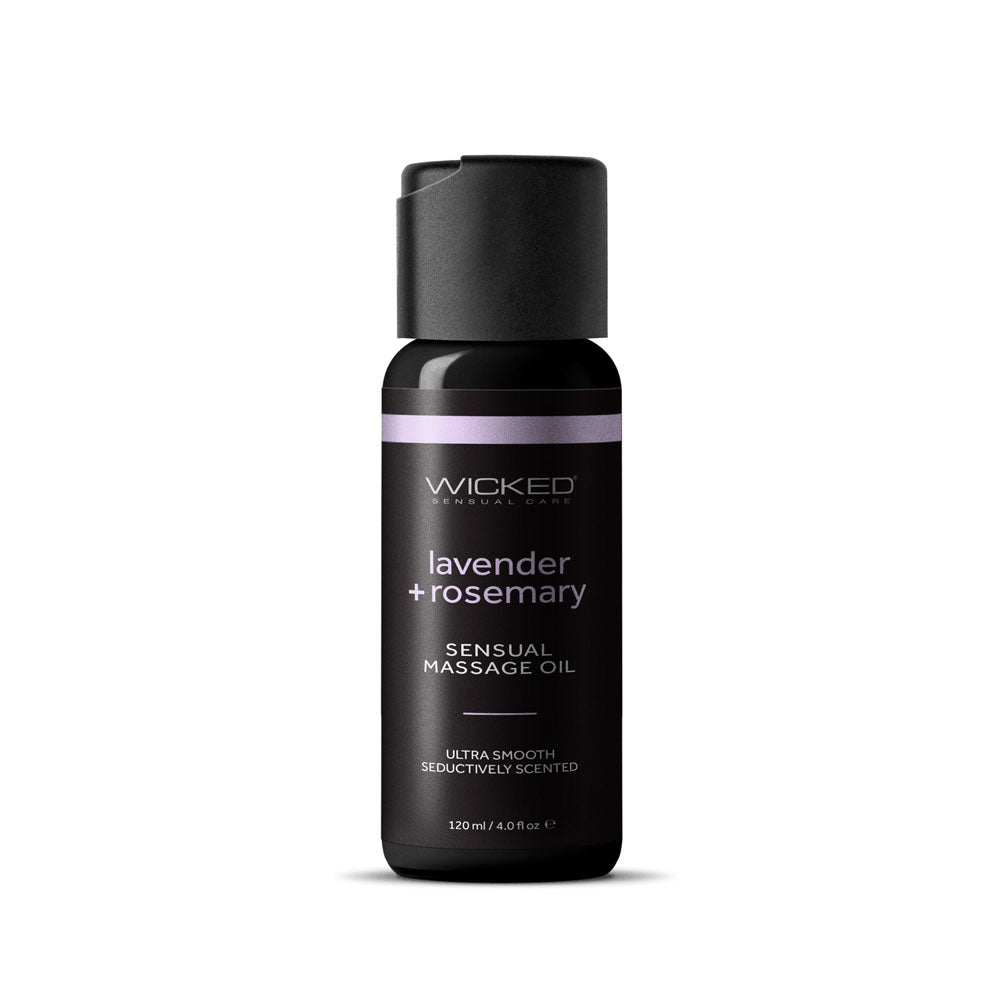 Wicked Sensual Massage Oil - Lavender + Rosemary - Naughty by Nature Adult Store