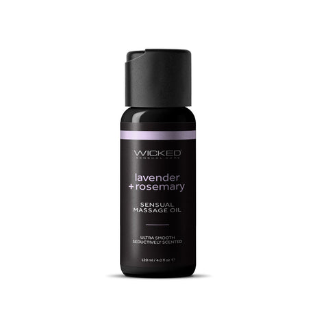 Wicked Sensual Massage Oil - Lavender + Rosemary - Naughty by Nature Adult Store